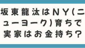 坂東龍汰はNY（ニューヨーク）育ちで実家はお金持ち？父親はワイン醸造家なのかなど家族も徹底調査！