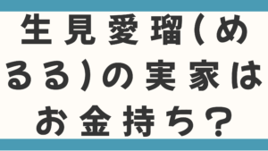 生見愛瑠（めるる）の実家はお金持ちで愛知県稲沢市？父親は元メタルバンドマンで年収1億超えって本当かを徹底検証！